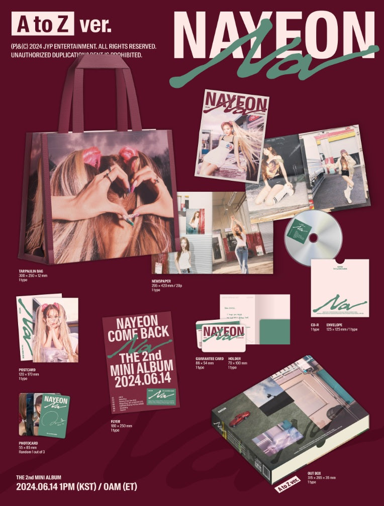 NAYEON TWICE - 2nd Mini Album Na Limited Edition A to Z version CD 