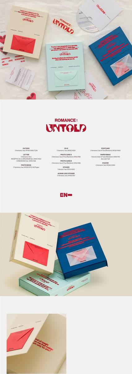 ENHYPEN - 2nd Studio Album Romance : Untold CD – KPOP MARKET