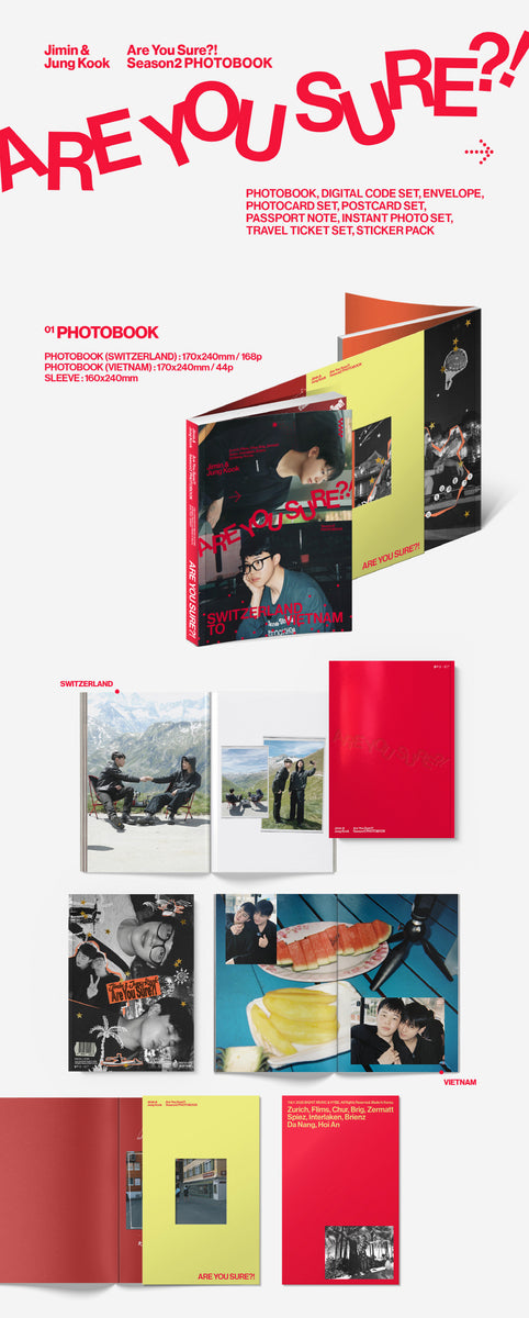 Jimin x Jung Kook - Are You Sure?! Season2 PHOTOBOOK – KPOP MARKET
