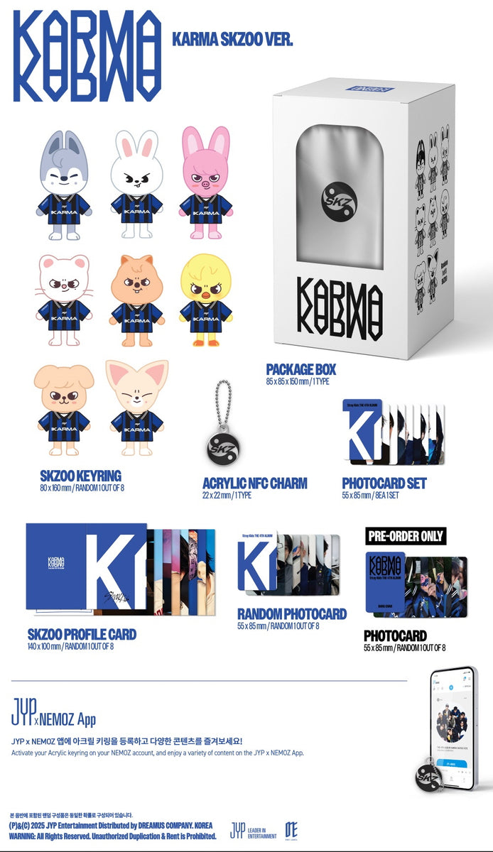 Stray Kids karma NEMOZ SKZOO 特典トレカ コンプ ⑤ 0811_10_SKZ_KARMA_SKZOO_VER.