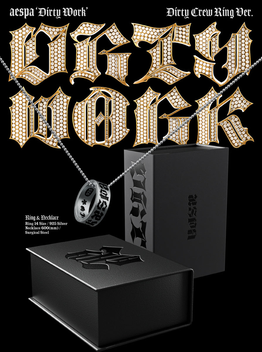 K-POP・アジア aespa Dirty Work Dirty Crew Ring aespa Dirty Crew Ring – Official Limited Edition Jewelry Set