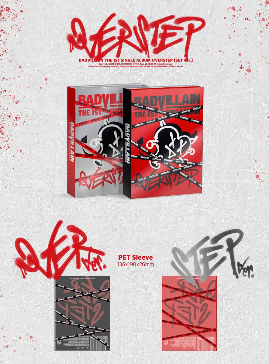 BADVILLAIN - 1st Single Album Overstep CD – KPOP MARKET