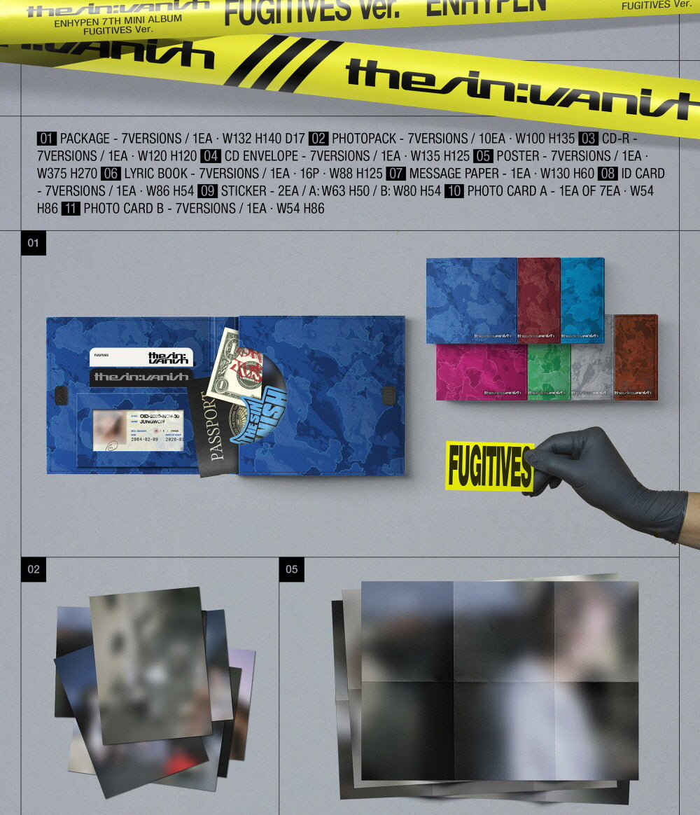 ENHYPEN - 7th Mini Album THE SIN : VANISH [FUGITIVES Ver.] – KPOP