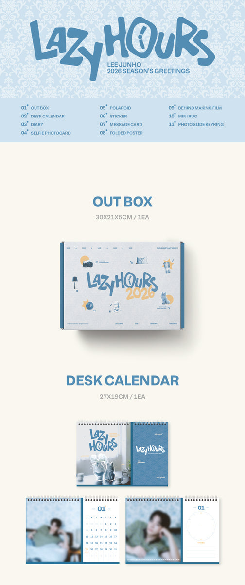 LEE JUNHO 2026 SEASON'S GREETINGS [LAZY HOURS] – KPOP MARKET