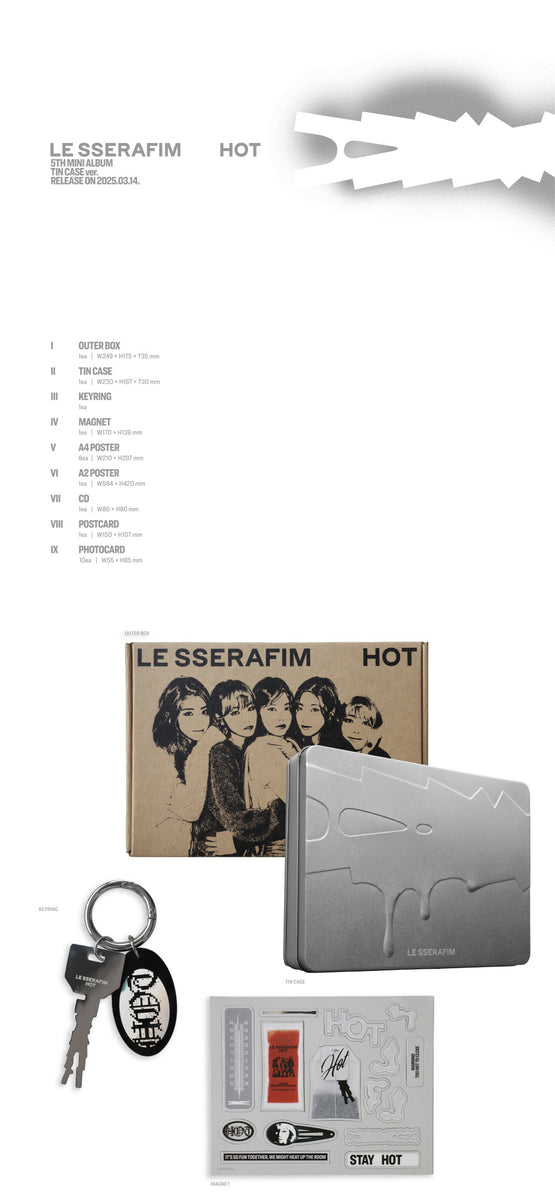 LE SSERAFIM - HOT [TIN CASE ver.] Album – KPOP MARKET