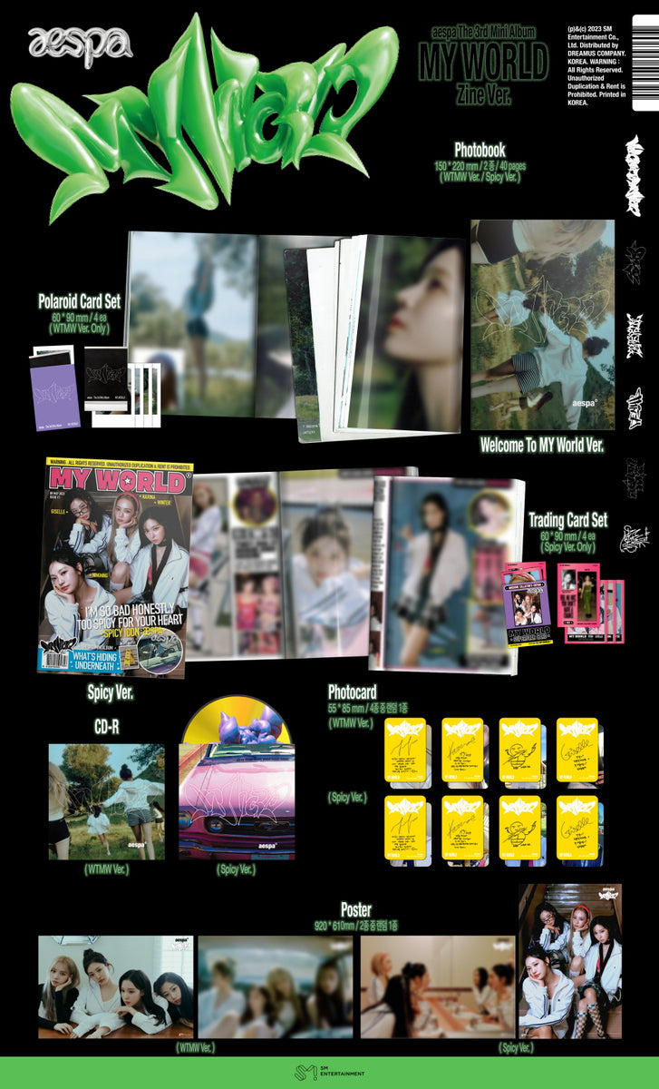 aespa - MY WORLD [ZINE Ver.] 3rd Mini Album+Free Gift – KPOP MARKET