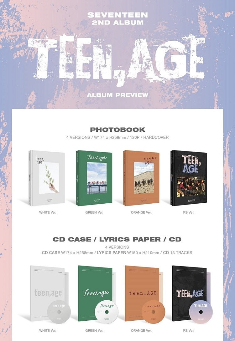 Reissue] SEVENTEEN - 2nd Album TEEN, AGE – KPOP MARKET [Hanteo