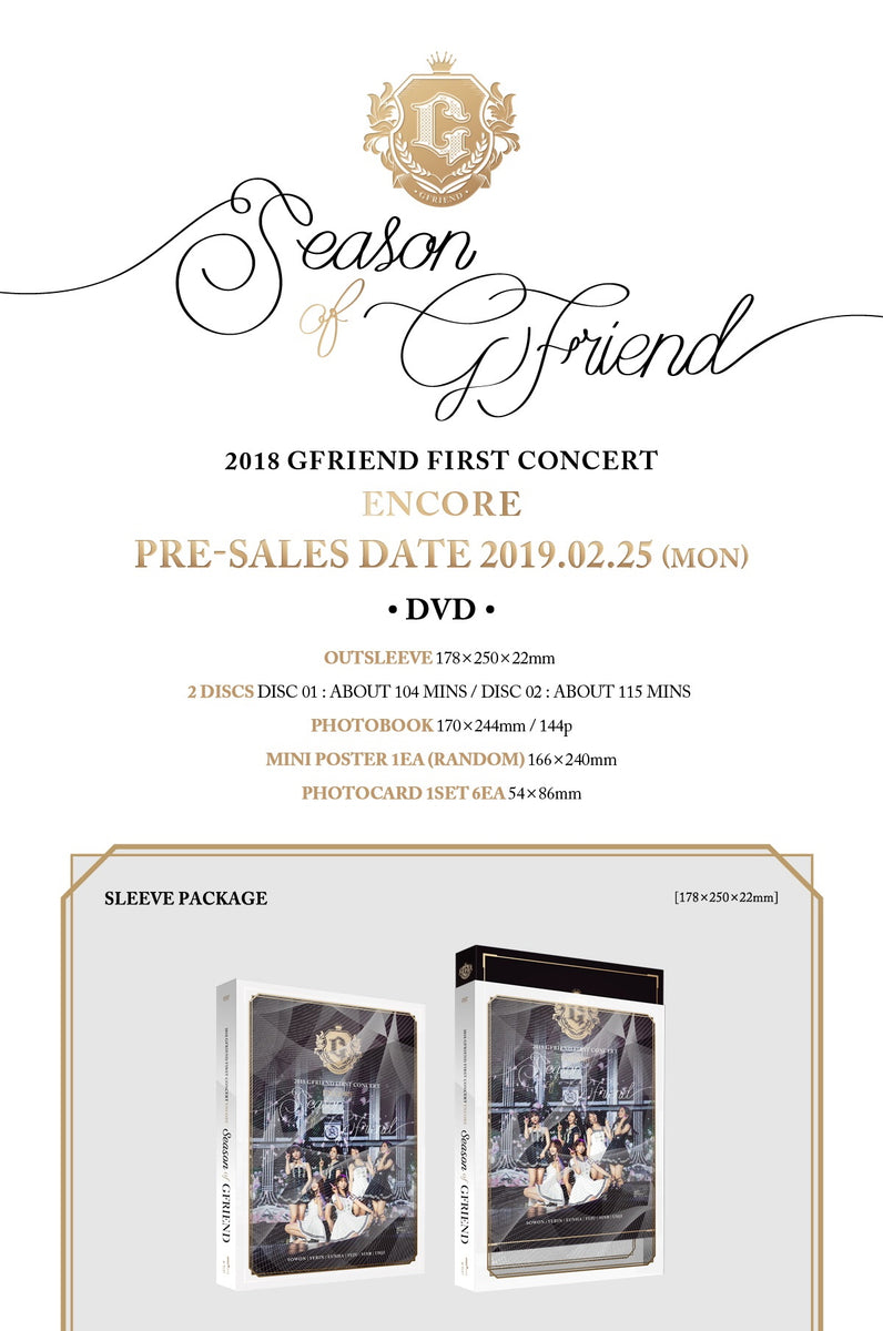 【美品】GFRIEND Season of GFRIEND ENCORE DVD Gfriend - [2018 Season Of Gfriend] (First Concert Encore DVD
