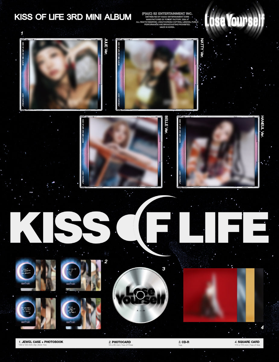 KISS OF LIFE Lose Yourself 全員 サイン CD KISS OF LIFE - Lose Yourself [3rd Mini Album - Signed U.S.