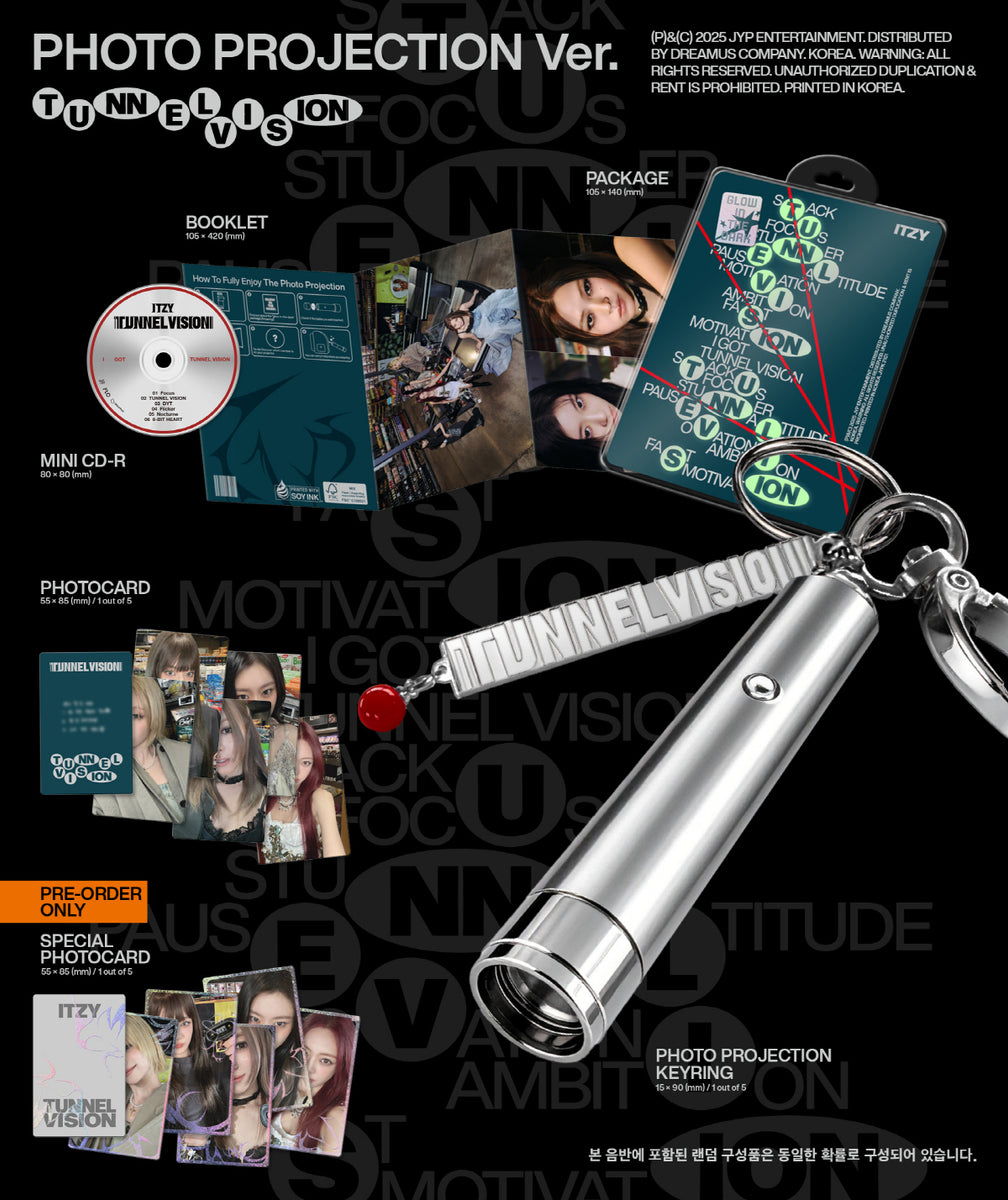 ITZY - TUNNEL VISION [Photo Projection Ver.] 11th Mini Album+Pre