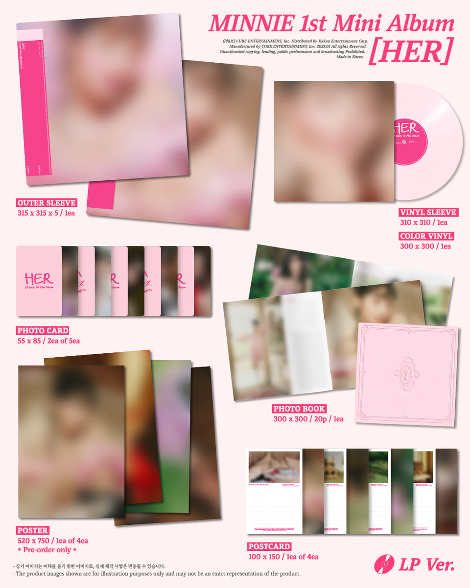 MINNIE - 1st Mini Album HER [LP ver.] + Folded Poster – KPOP MARKET