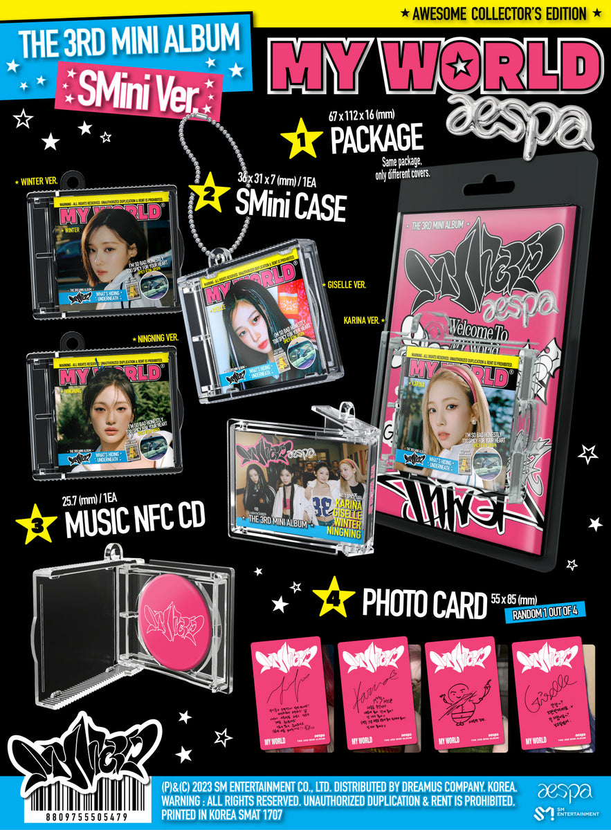 aespa smini まとめ売り aespa - MY WORLD [SMini Ver.] Smart Album – KPOP MARKET