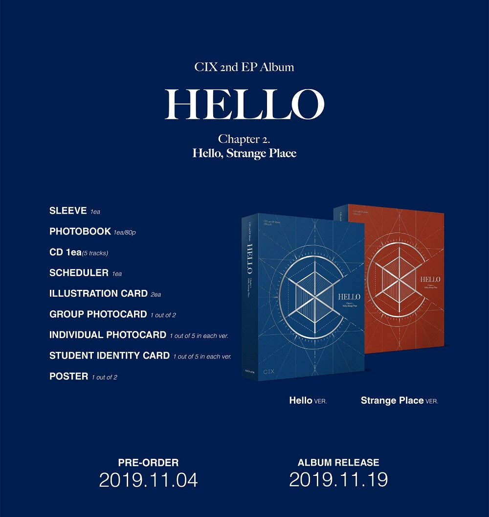 CIX - HELLO CHAPTER 2. [HELLO, STRANGE PLACE] (2nd Mini Album