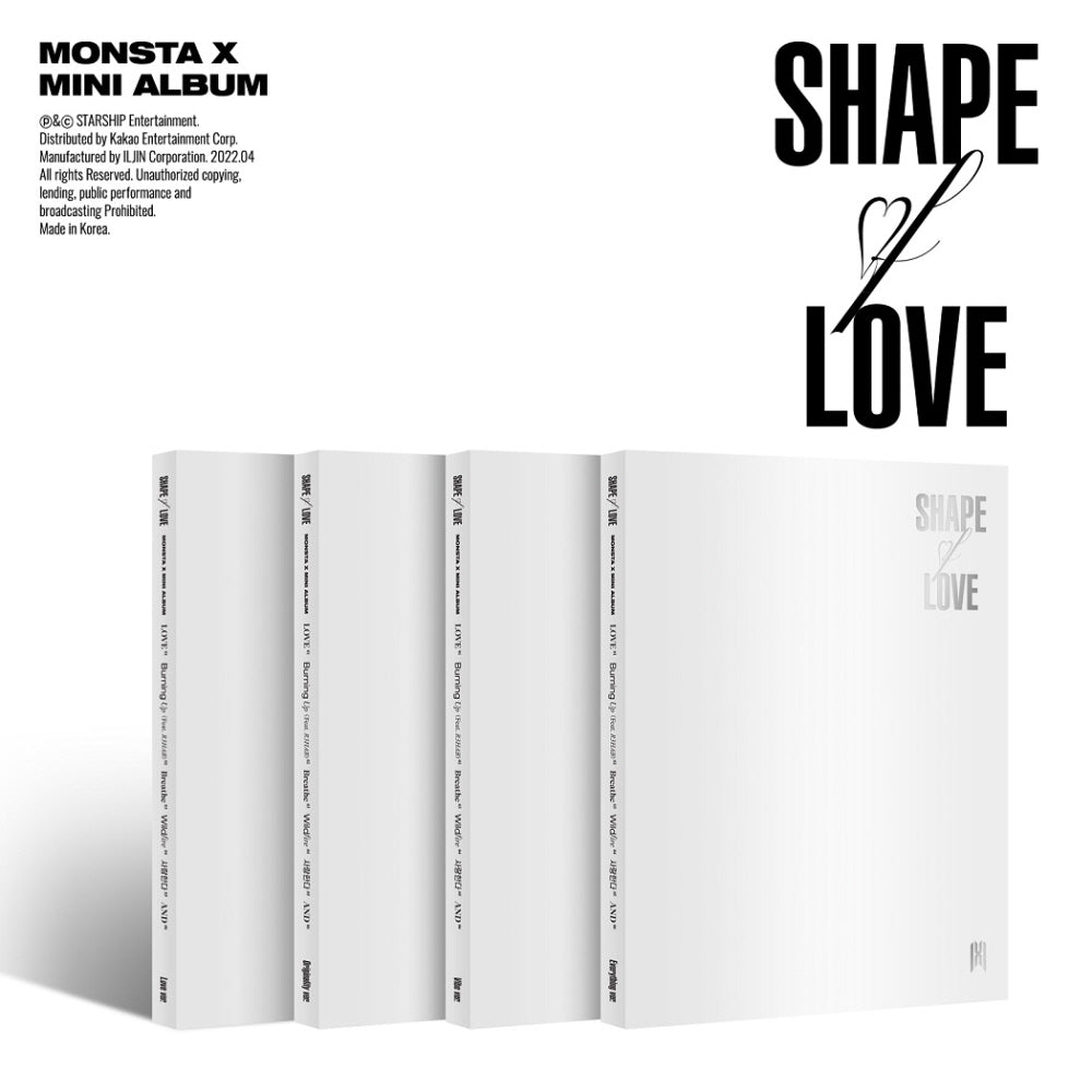 PREORDER] MONSTA X - SHAPE OF LOVE (11TH MINI ALBUM) JEWEL VER. – All Korea  Qatar