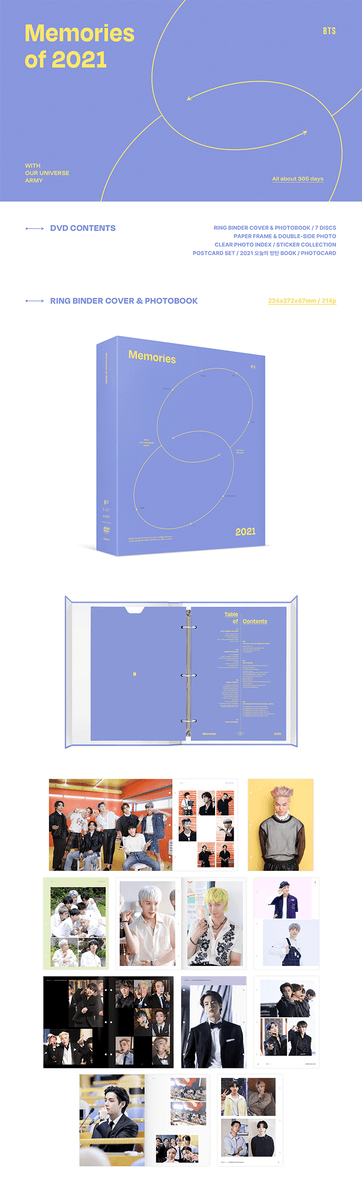 DVD] BTS Memories of 2021 DVD – KPOP MARKET [Hanteo & Gaon Chart