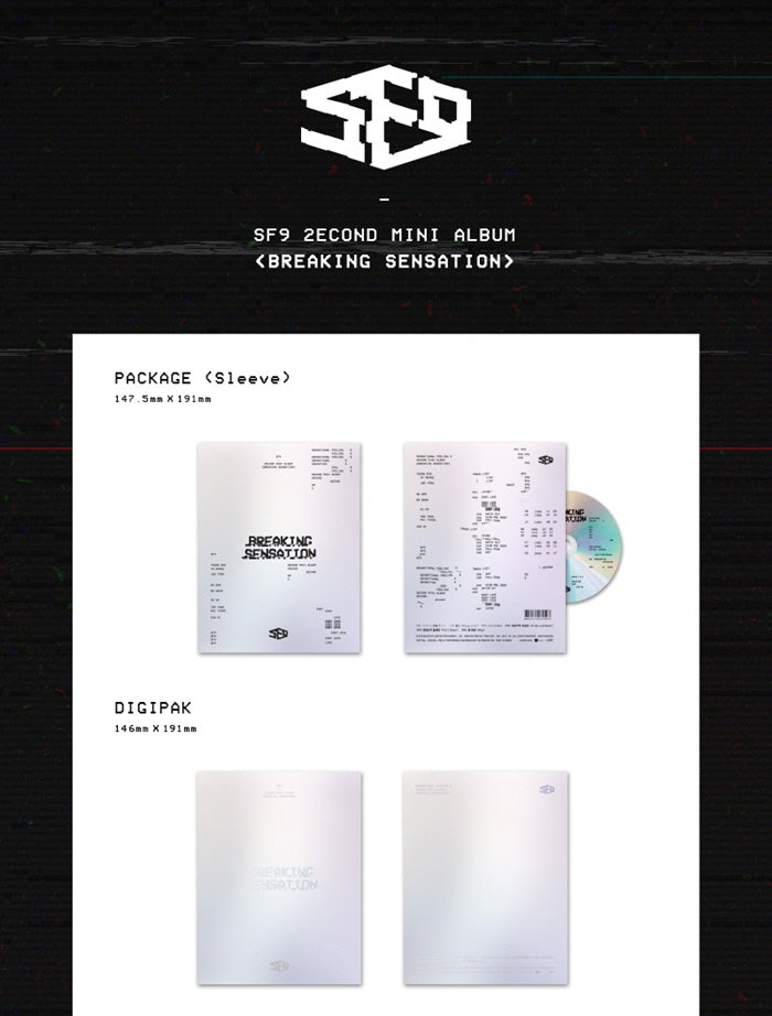 SF9 - BREAKING SENSATION (2nd Mini) Album + Booklet + Concept