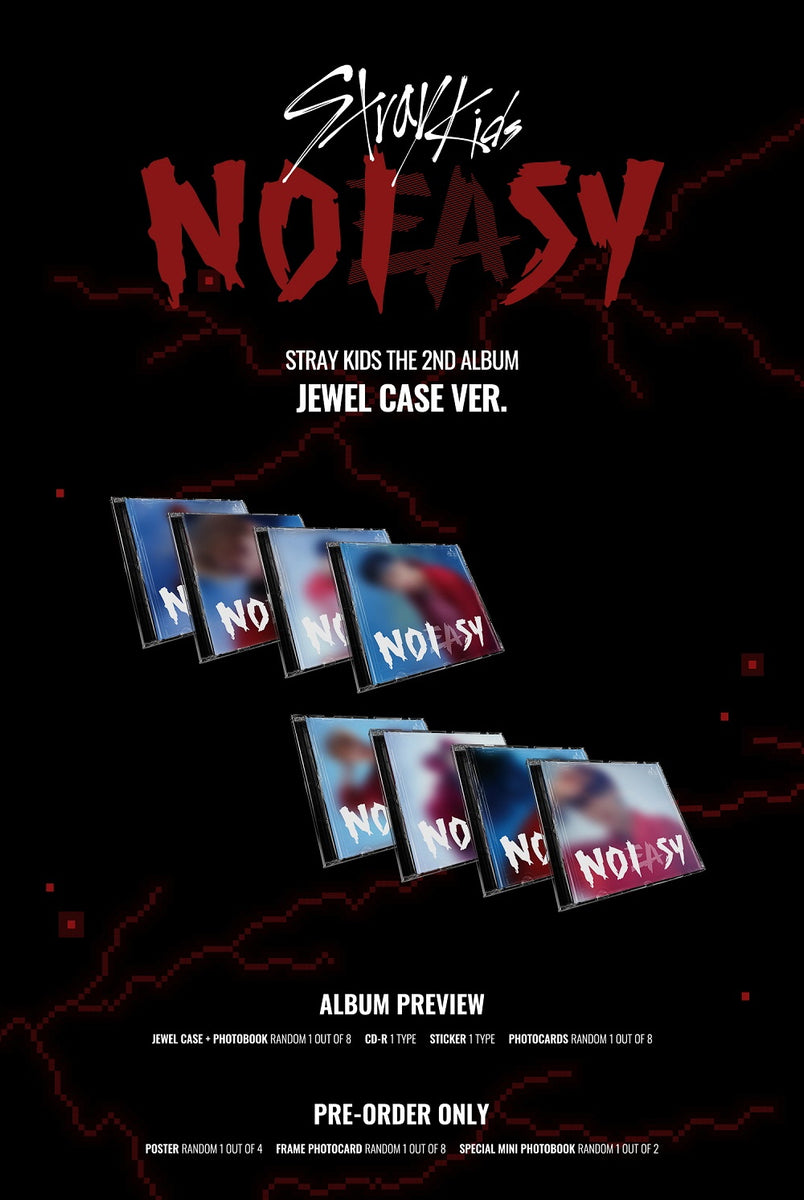 STRAY KIDS - NOEASY [Jewel Case ver.] Album+Folded Poster