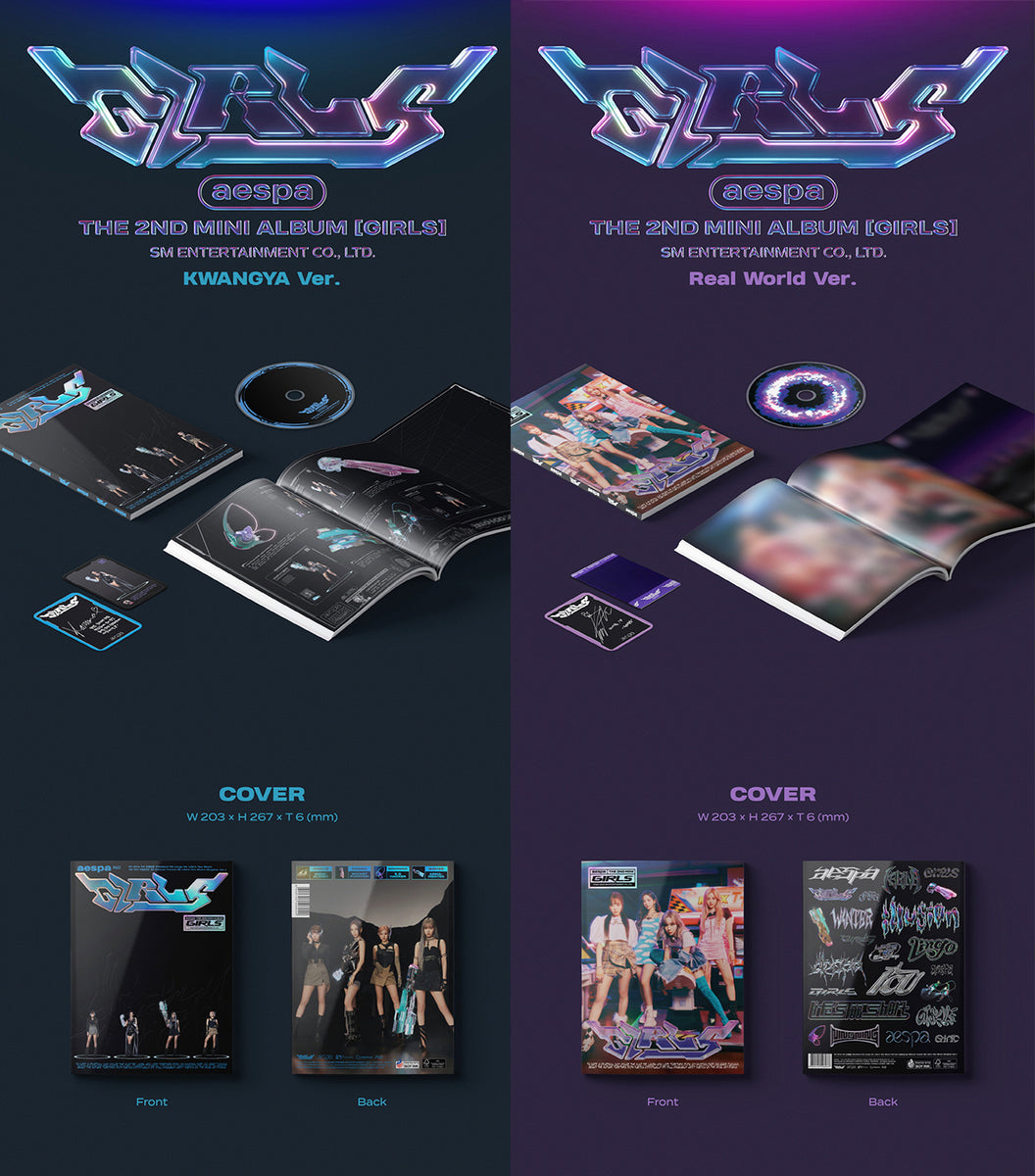aespa - Girls [KWANGYA+Real World ver. SET] 2Album++Free