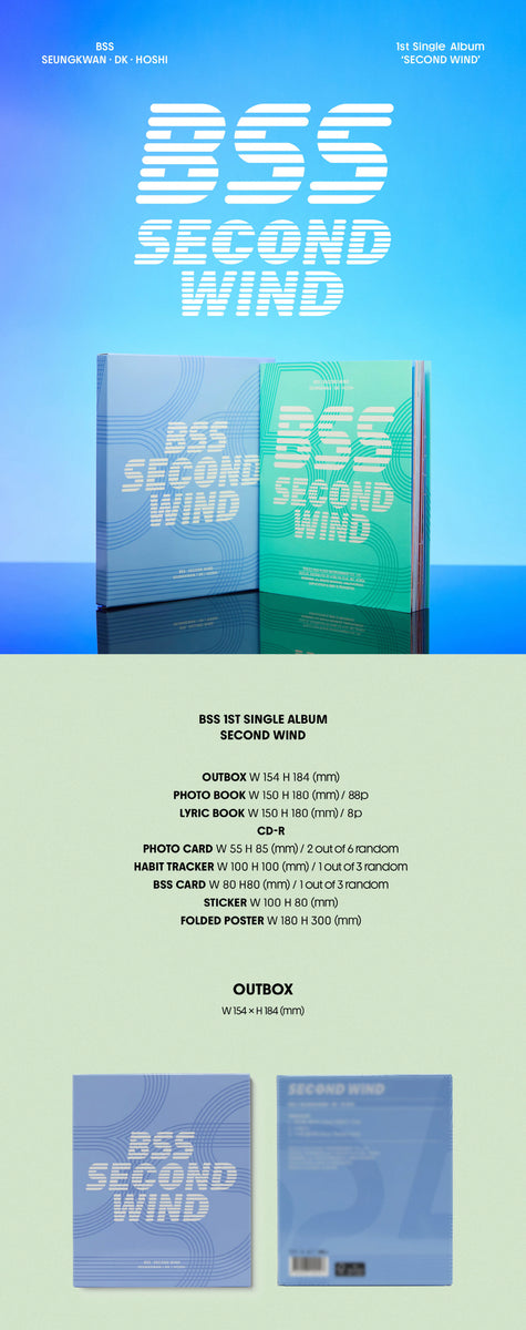 BSS BooSeokSoon (SEVENTEEN) - 1st Single Album SECOND WIND CD + Extra