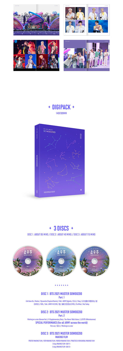 BTS - 2021 MUSTER SOWOOZOO DVD + Extra Photocards Set – KPOP