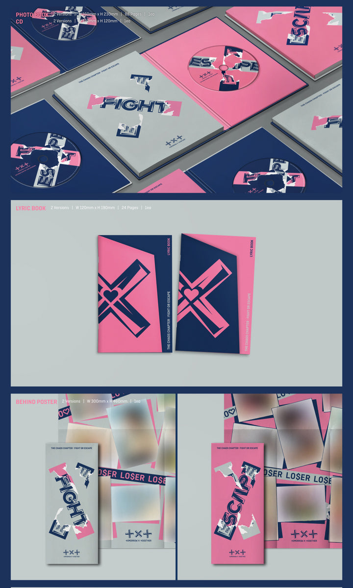 TXT - CHAOS CHAPTER : FIGHT OR ESCAPE Album+Extra Photocards