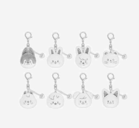 [PRE-ORDER] Stray Kids - World Tour <dominATE : celebrATE> Official MD - SKZOO FACE KEYRING SILVER Ver.