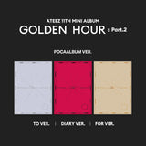 ATEEZ - 11th Mini Album Golden Hour : Part.2 Pocaalbum version+Extra Photocards Set