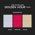 [EXCLUSIVE POB] ATEEZ - 11th Mini Album Golden Hour : Part.2 Pocaalbum version+Pre-Order Benefit+Extra Photocards Set