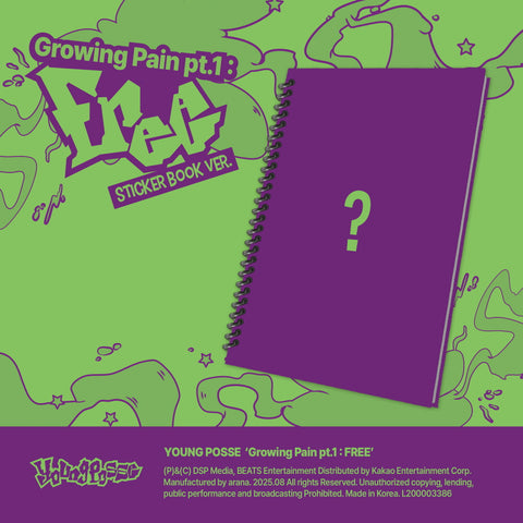YOUNG POSSE - Growing Pain pt.1 : FREE [Sticker Book Ver.] Album