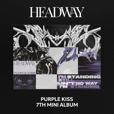 PURPLE KISS - HEADWAY 7th Mini Album+Folded Poster