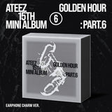 ATEEZ - 15th Mini Album GOLDEN HOUR : Part.6 Earphone Charm ver.+Extra Photocards Set