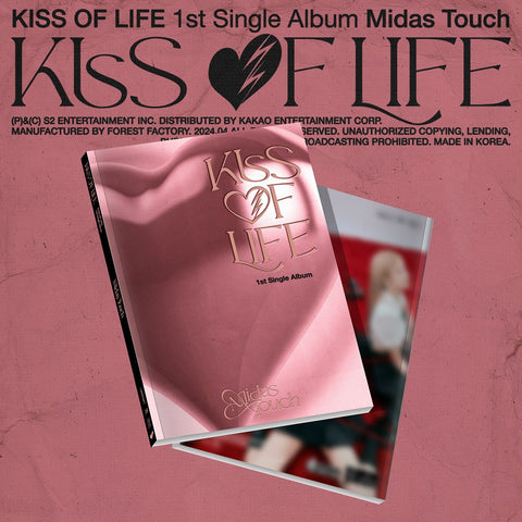[EXCLUSIVE POB] KISS OF LIFE - 1st Single Album Midas Touch Photobook version CD+Folded Poster+Pre-Order Benefit