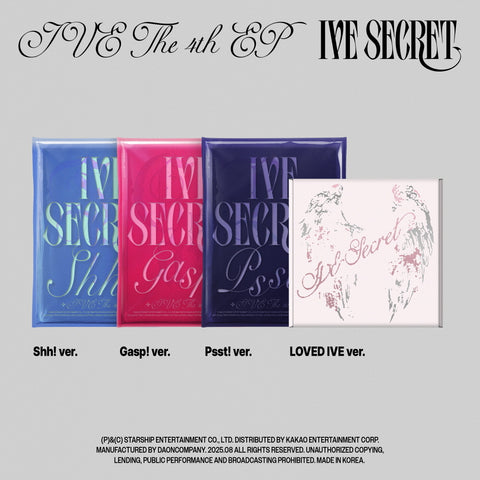 [Starship Square Exclusive POB] Ive - 4th EP Ive Secret 3 Standard Edition & 1 Limited Edition Set CD+Pre-Order Gift