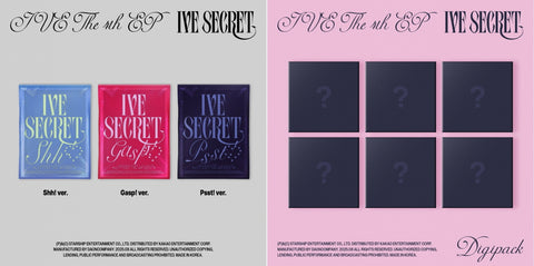 [STARSHIP SQUARE EXCLUSIVE POB] IVE - IVE SECRET [3 Ver. SET + 6 DIGIPACK SET] 9Album+Pre-Order Gift