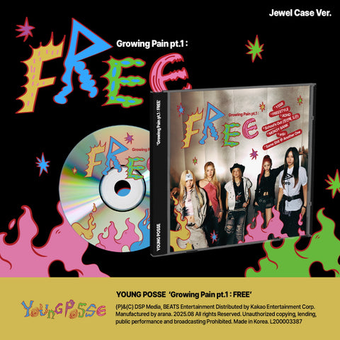 YOUNG POSSE - Growing Pain pt.1 : FREE [Jewel Case Ver.] Album