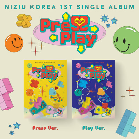 NiziU - Korea 1st Single Album Press Play CD+Pre-Order Benefit