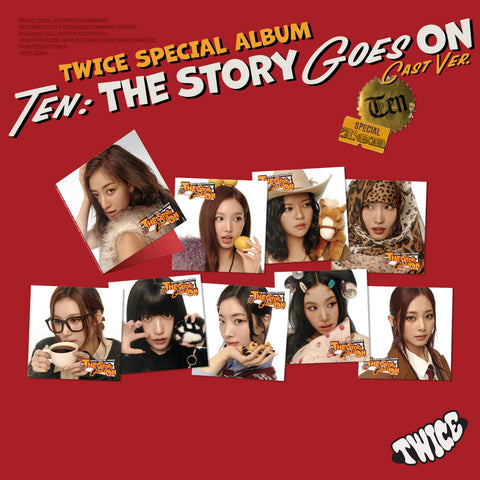 Twice - Special Album TEN: The Story Goes On Cast version CD+Pre-Order Gift+Folded Poster