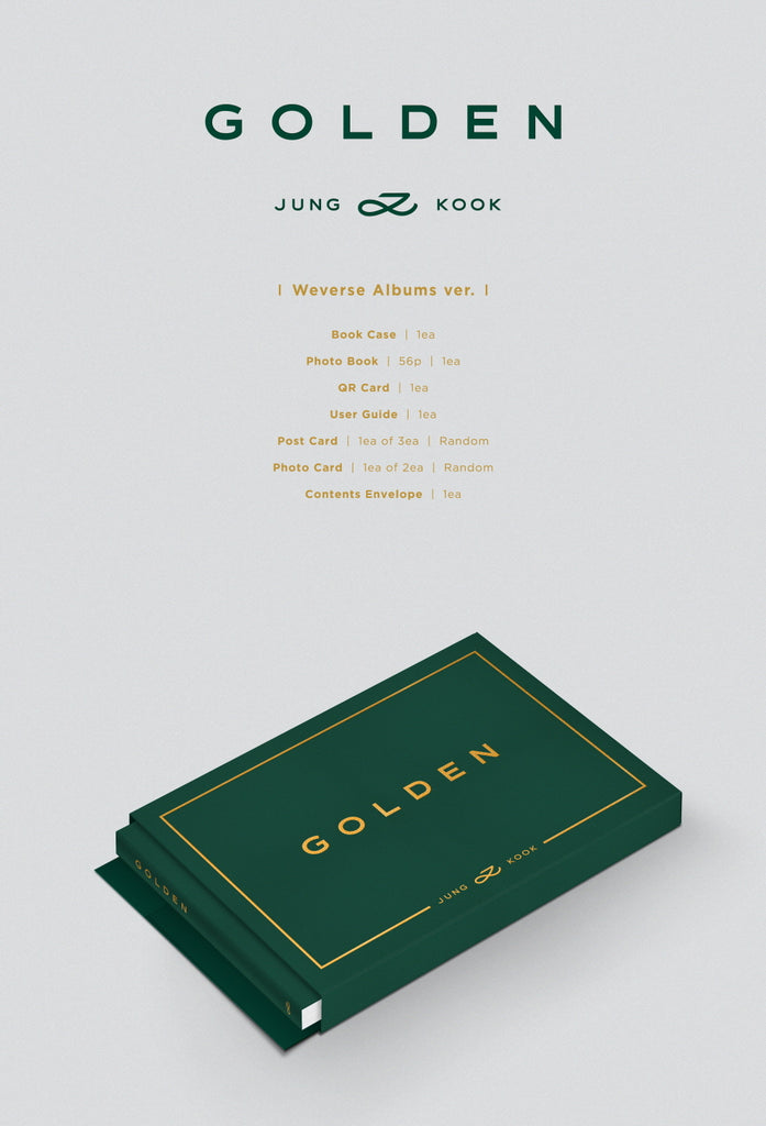 Weverse POB) BTS JUNG KOOK - GOLDEN (SET) + GOLDEN (Weverse Album Ve