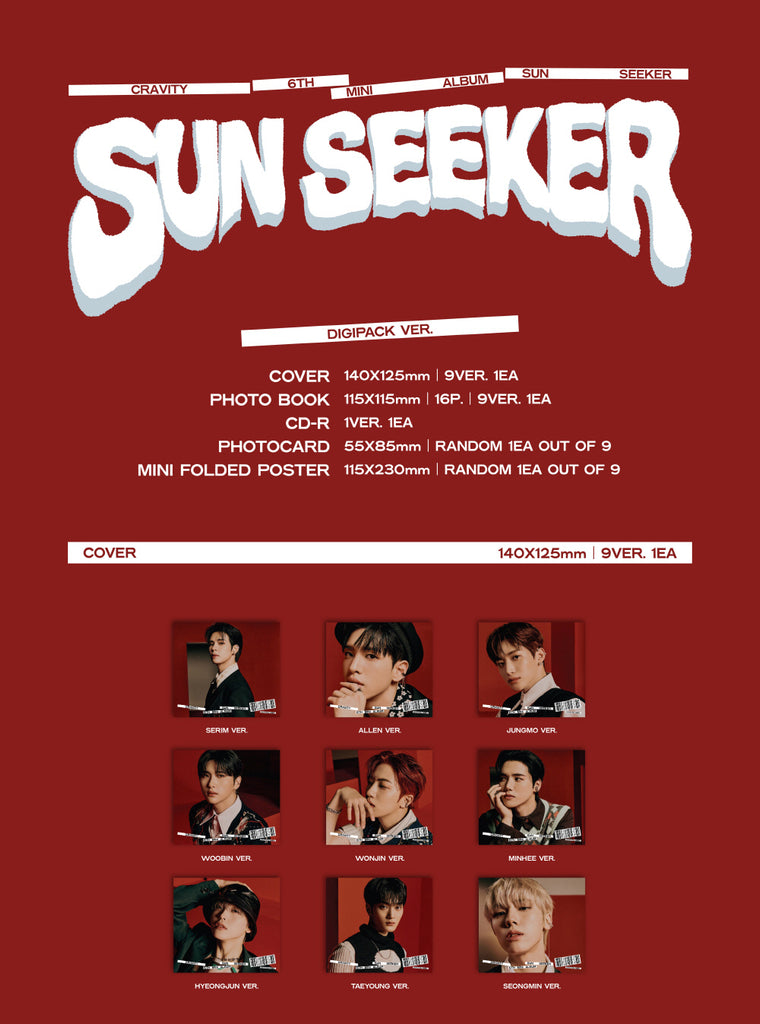 CRAVITY - 6th Mini Album SUN SEEKER [DIGIPACK VER.] – KPOP MARKET 