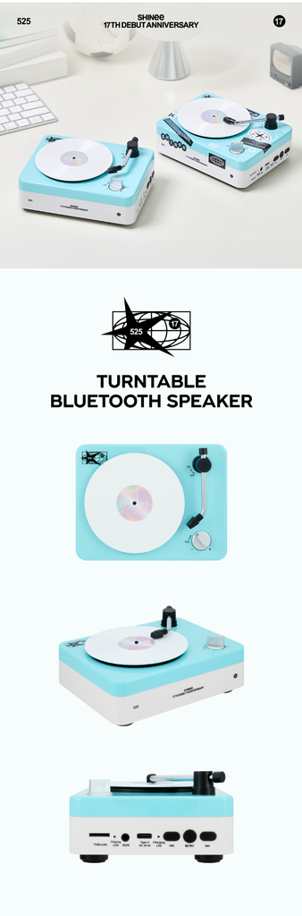 SHINee 17TH ANNIVERSARY MD - TURNTABLE BLUETOOTH SPEAKER SET SHINee 17TH ANNIVERSARY MD - TURNTABLE BLUETOOTH SPEAKER SET