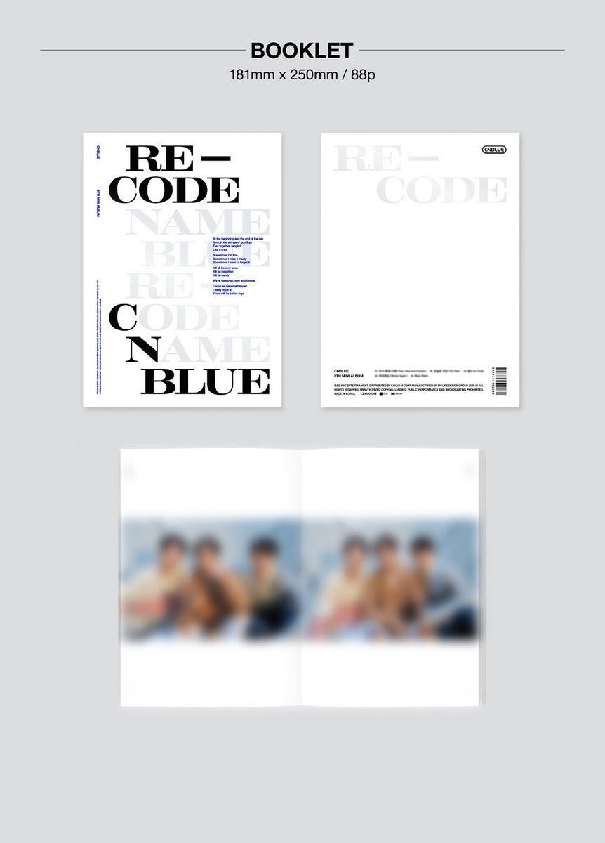 Cnblue Re Code Special Ver Cd Kpop Market