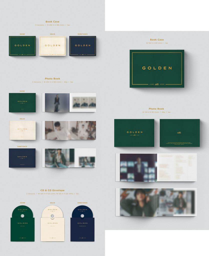 BTS JUNGKOOK 'GOLDEN' Official Photocard (POB, Standard, Weverse Albums  ver. )
