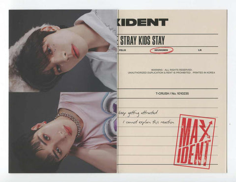 STRAY KIDS - MAXIDENT Album OFFICIAL Folded Poster
