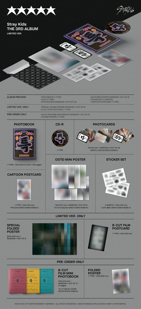 Stray Kids - 5-STAR LIMITED VER. 3rd Album+Pre-Order Benefit – KPOP MARKET  [Hanteo & Gaon Chart Family Store]