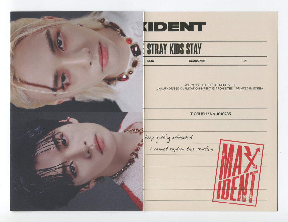 Maxident Inclusions STRAY KIDS - MAXIDENT Album OFFICIAL Folded Poster – KPOP MARKET