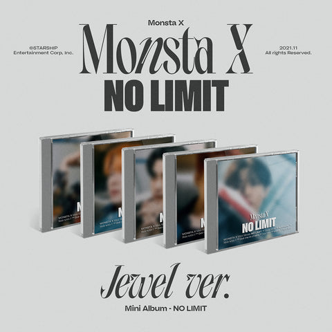 MONSTA X - NO LIMIT [Jewel ver.] (10th Mini Album) Album+Extra Photocards Set