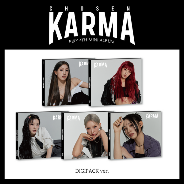 PIXY アルバムセット PIXY - 4th Mini Album CHOSEN KARMA DIGIPACK ver. CD+On Pack Folded