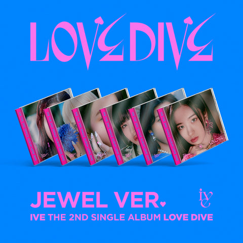 IVE - LOVE DIVE [Jewel Case Ver.] 2nd Single Album+Extra Photocards Set (Random ver.)