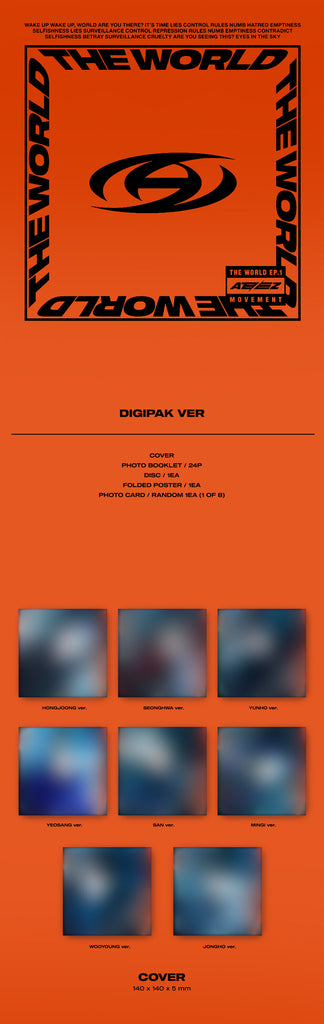 ATEEZ - THE WORLD EP.1 : MOVEMENT Album+Free Gift – KPOP MARKET [Hanteo &  Gaon Chart Family Store]