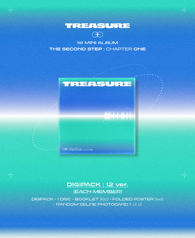 TREASURE - THE SECOND STEP : CHAPTER ONE (DIGIPACK ver.) (1st Mini Album) [Random ver.] +Extra Photocards Set